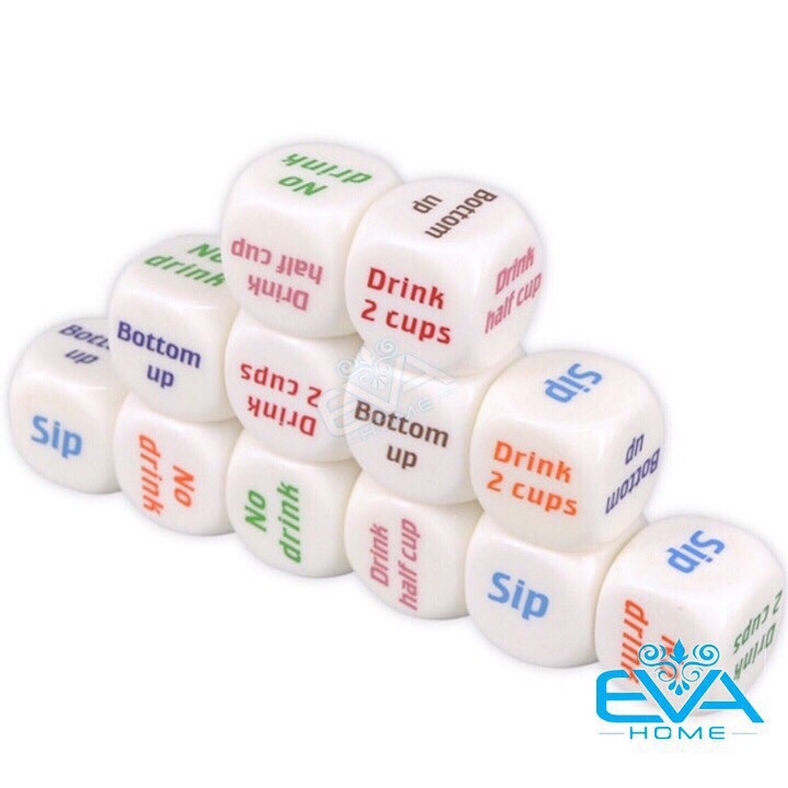 Bộ 2 Viên Xí Ngầu Ăn Nhậu Uống Bia Drinking Game Dice