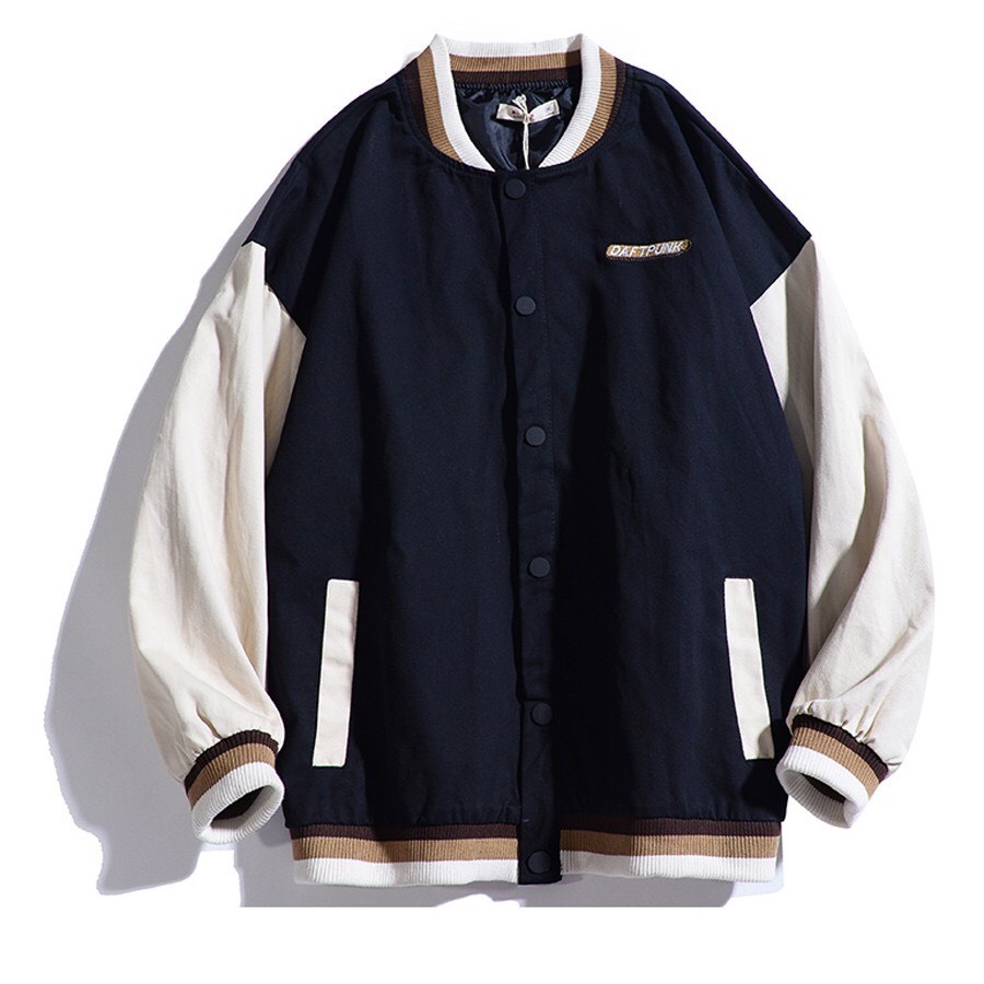 Áo khoác bóng chày️️-Áo bomber kaki oversized trẻ trung năng động-Hai màu Đen Vàng 3 Size M L XL