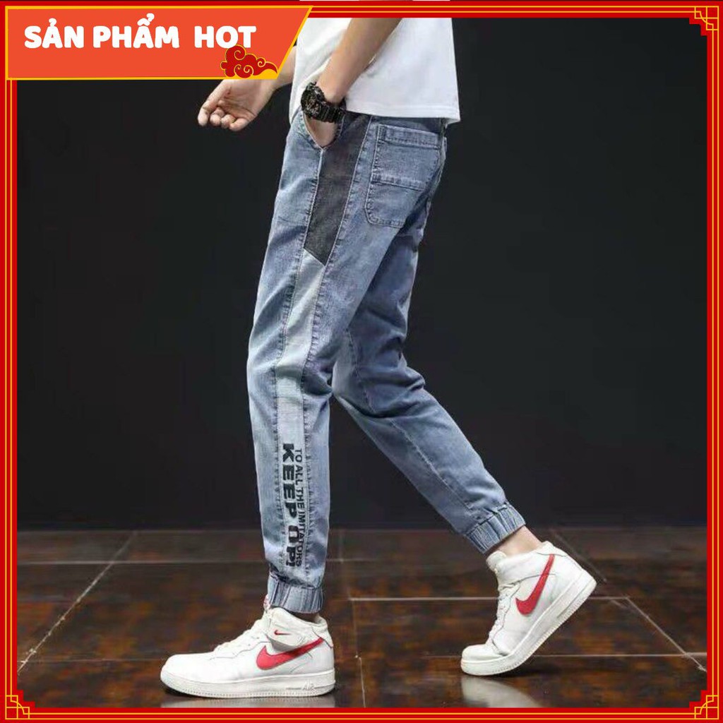 HOT Quần Jean Nam Jogger Viền Dọc Chất Cao Cấp