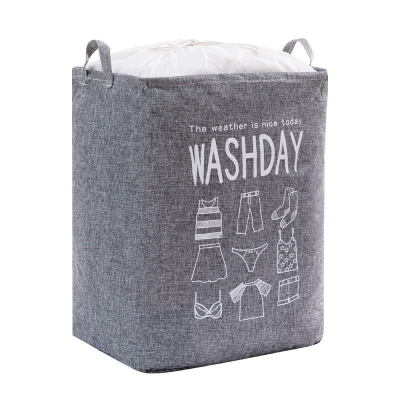 (Được lựa màu) Giỏ đựng quần áo chăn màn bằng vải đa năng WASHDAY sọt đựng quần áo vintage xinh xắn