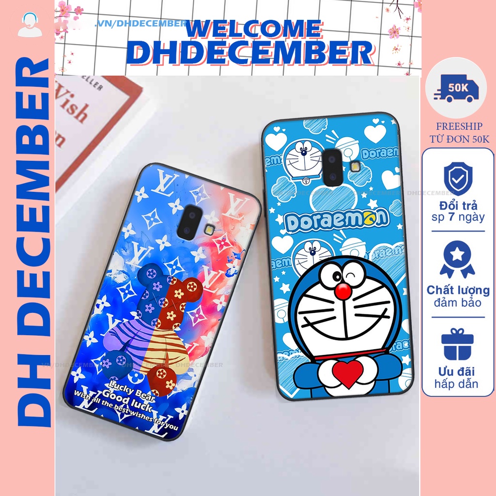 Ốp lưng Samsung Galaxy J6 PLUS in hình gấu K@ws, gấu nâu, dor@emon RẺ- ĐẸP- BỀN