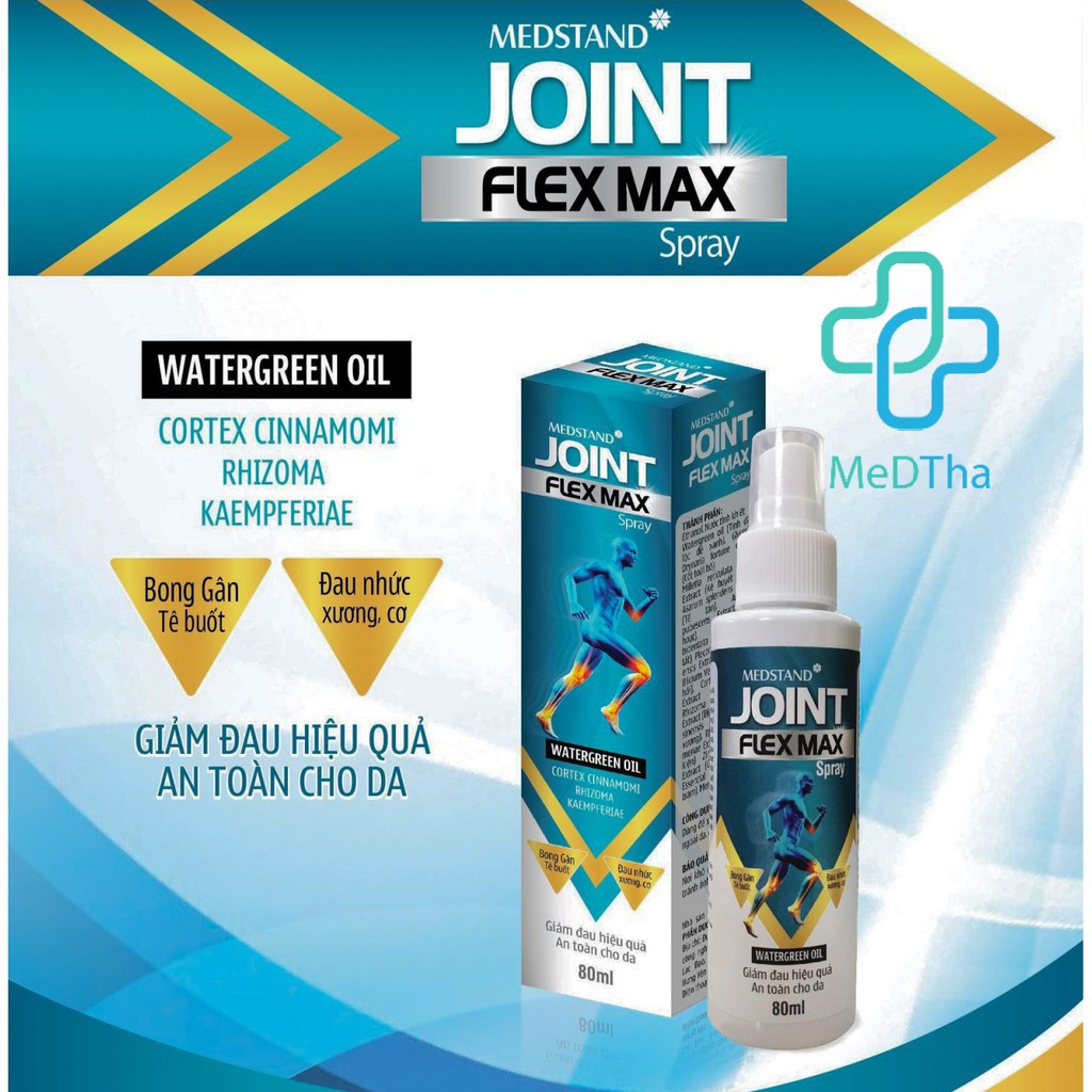 Chai xịt JOINT FLEX MAX SPRAY - Hỗ trợ giảm đau nhanh, hiệu quả an toàn cho da (Chai 80ml) MEDSTAND