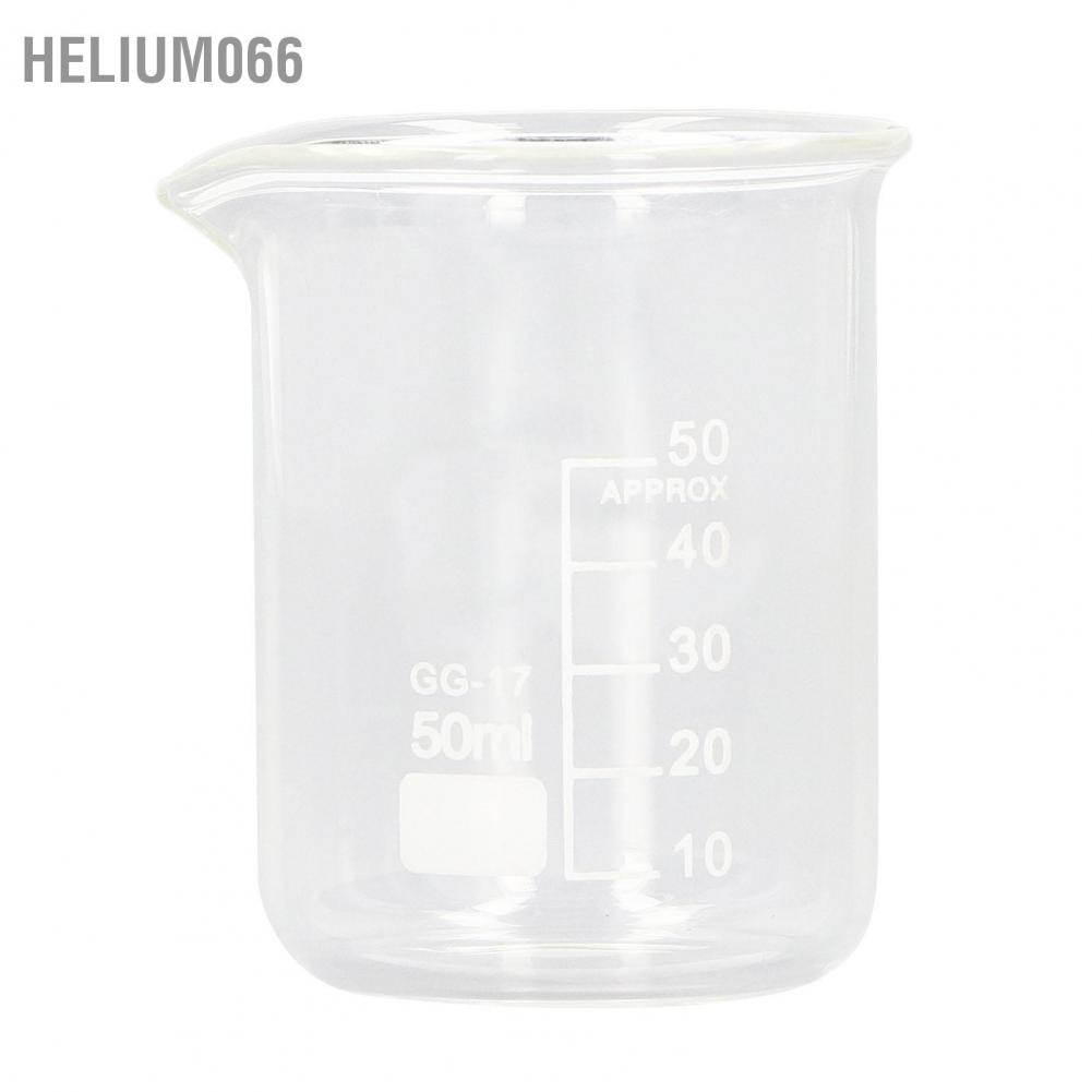 [Hàng mới về] Set 10 cốc thí nghiệm chia vạch tiêu chuẩn trong suốt bằng thủy tinh dày hình trụ 50ml