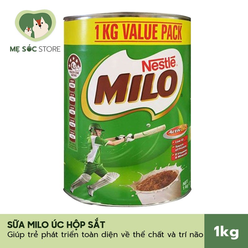 Sữa Milo Úc hộp sắt 1kg