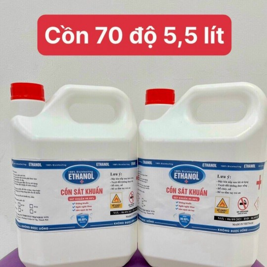 Cồn 70 độ sát khuẩn, rửa tay trực tiếp, Can 4,5 lít | BigBuy360 - bigbuy360.vn