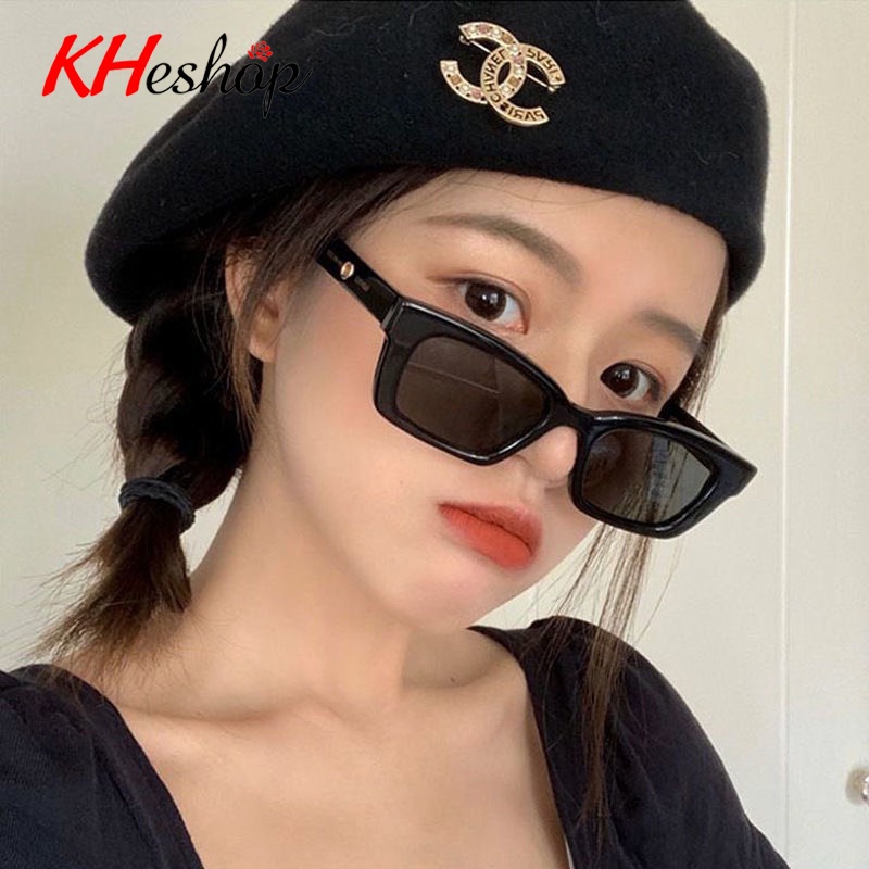 Kính Râm Nam Nữ gọng vuông nhỏ cổ điển Bouncy, chụp ảnh đường phố phong cách Hiphop Âu mỹ nhiều màu mã Y1969