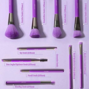Set 10 Cọ Trang Điểm Docolor 10 Pieces Neon Purple Brush Set