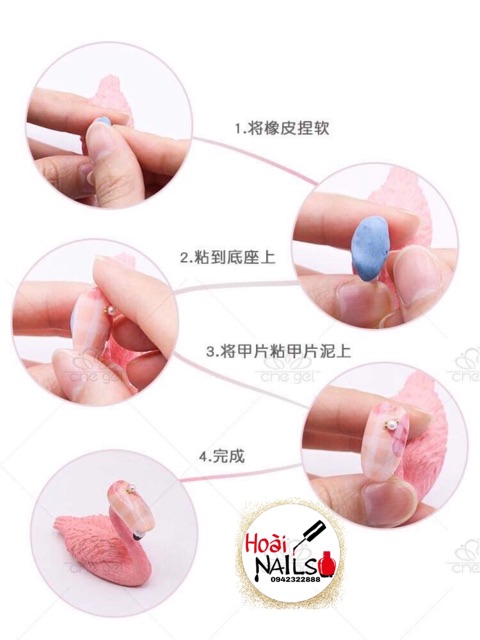 Hồng hạc - đế gắn móng tập vẽ, chụp ảnh - Phụ kiện Nail