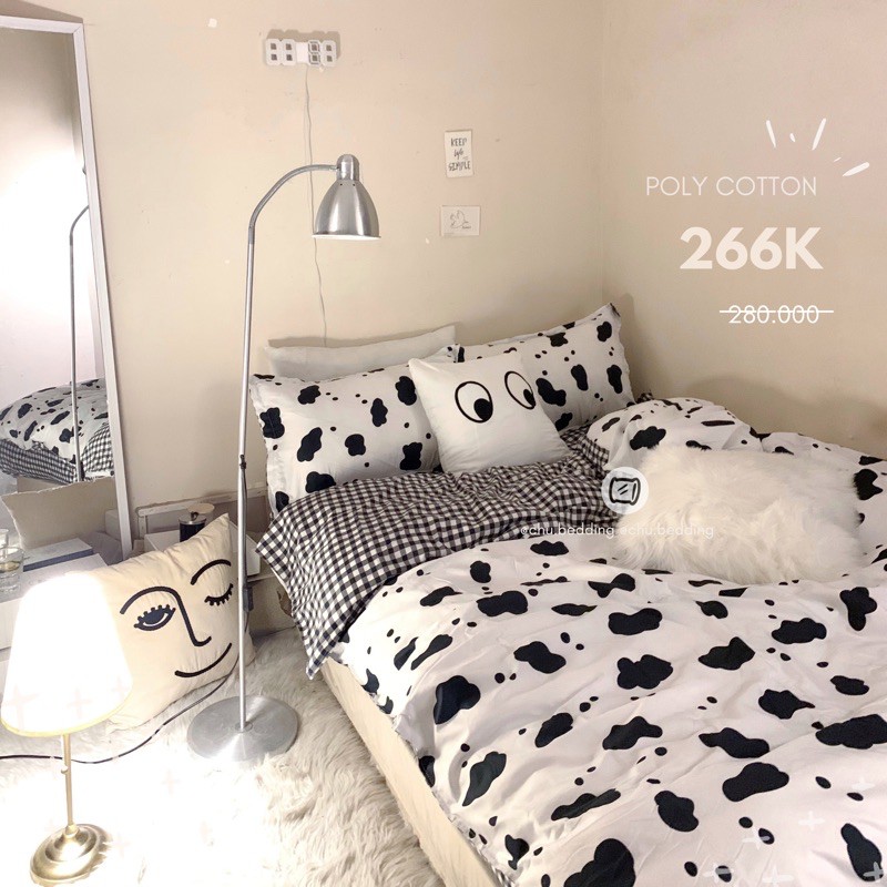 Set chăn ga gối Poly cotton: bò sữa 🐮 | BigBuy360 - bigbuy360.vn