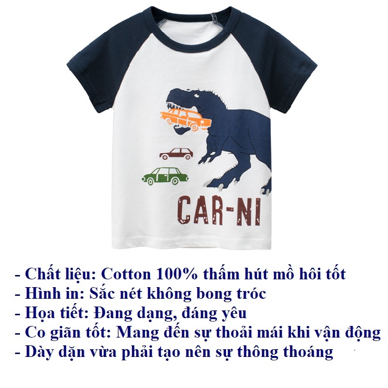 Áo phông bé trai hàn quốc mùa hè thời trang trẻ em 2 đến 8 tuổi SKIDS