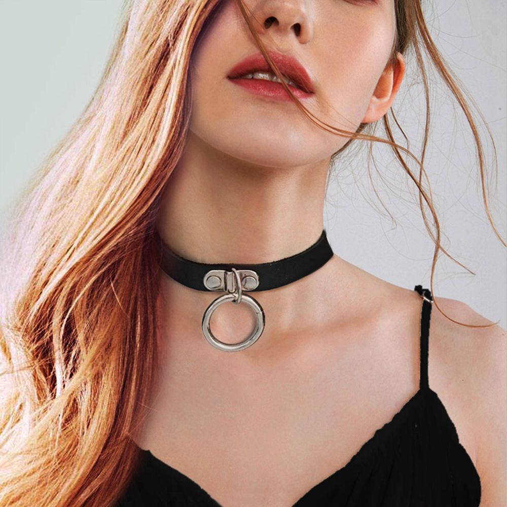 Vòng cổ choker dây xích kim loại kiểu dáng quyến rũ dành cho nữ