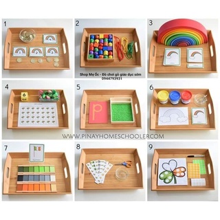 (Size trung 25x33cm) - Khay đựng Montessori