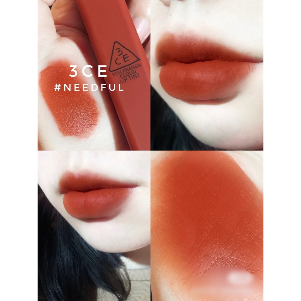 Son 3ce Cloud Lip Tint 4g Vỏ Nhám- Active Lady- Immanence- Neeful- Macaron Red
