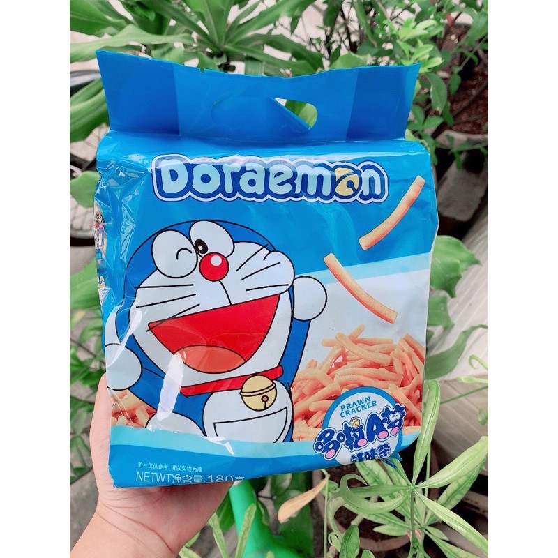 [Hàng mới hot] Bánh snack que bim bim tăm cọng hình Doremon gói nhỏ tiện lợi 180g
