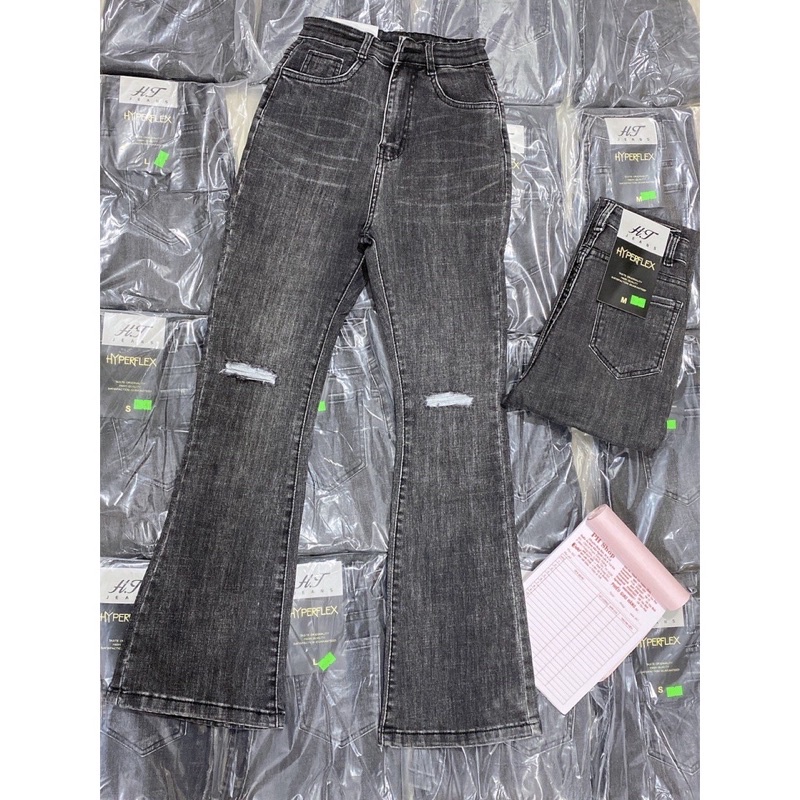 Quần Jeans Ống Loe Cạp  Siêu Cao . Jeans pass Hàng VNXK , hình thật kèm video