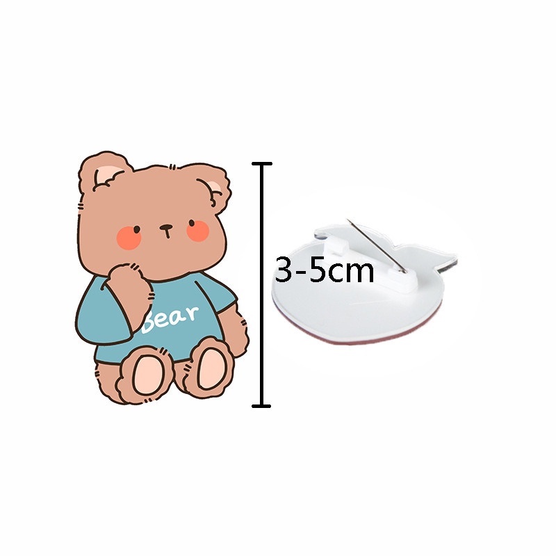Ghim Cài Áo Bằng Acrylic Hình Hoạt Hình Đa Dạng Dễ Thương