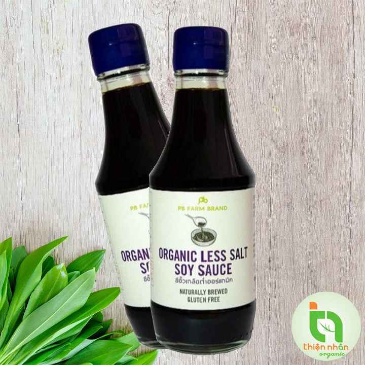 Nước tương ít muối hữu cơ PBFarm 200ml Organic Less Salt Soy Sauce