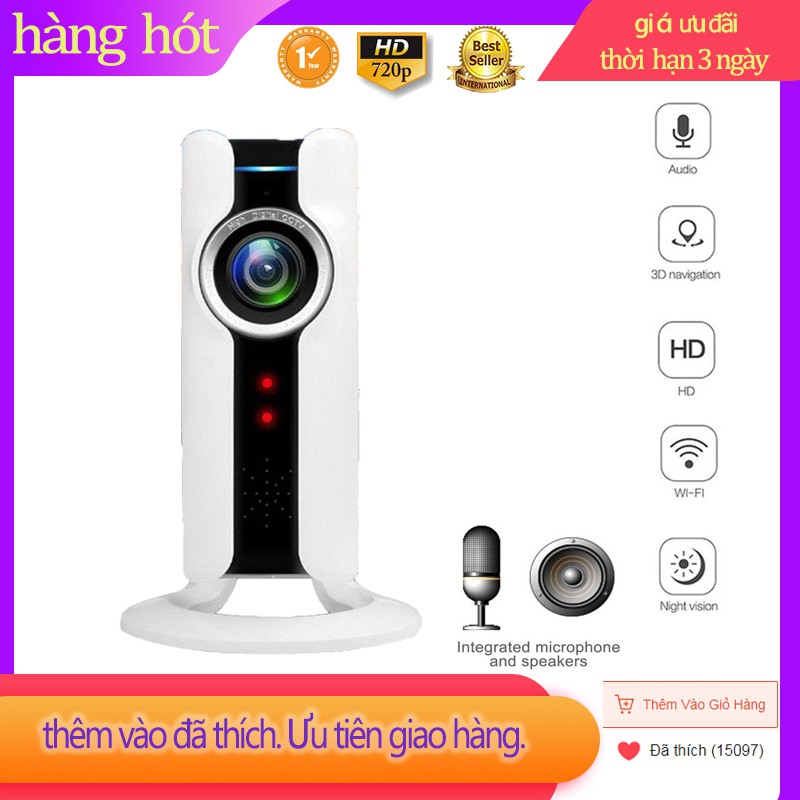 Camera IP không dây WIFI yoosee tầm nhìn ban đêm 720P góc rộng