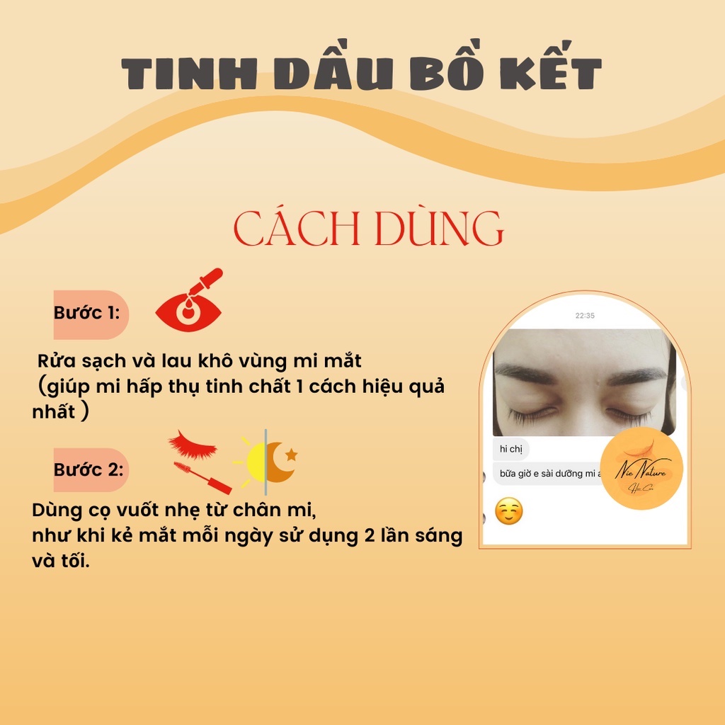 Tinh chất dưỡng mi serum dưỡng dài mi, mày bồ kết NIE NATURE