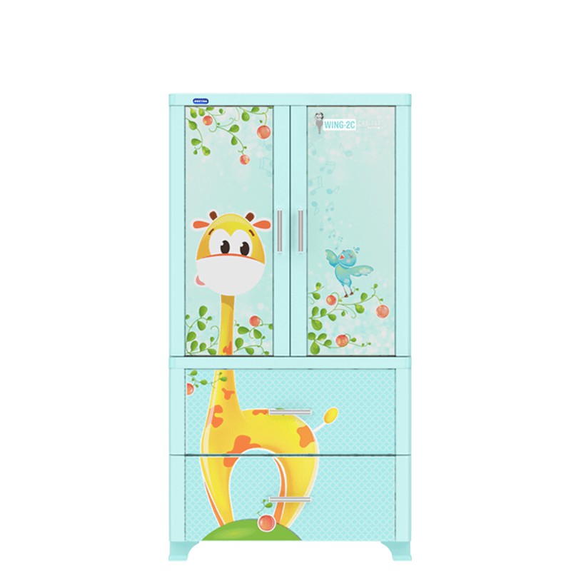 Tủ Nhựa Treo Quần Áo Duy Tân WING-2C-2N 70 X 50 X 135 Cm (Xanh Dương)- TẶNG KÈM 1 GIÁ GỖ ĐỌC SÁCH, IPAD | BigBuy360 - bigbuy360.vn