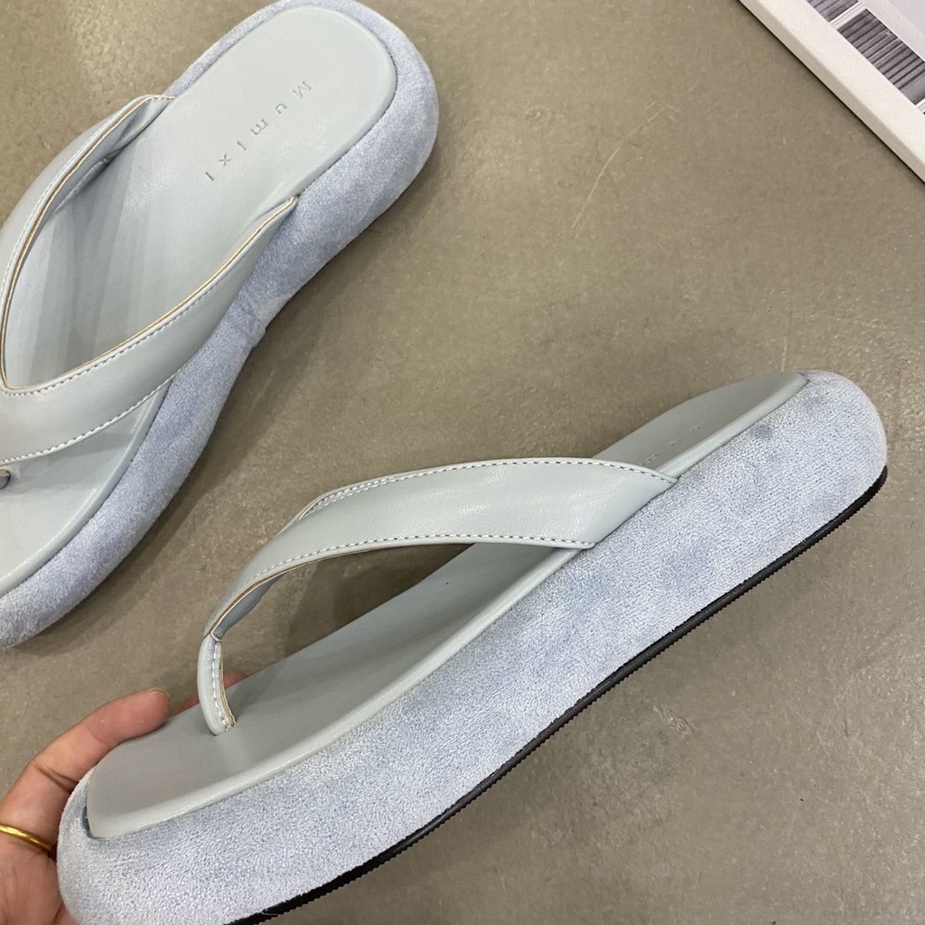 Dép xỏ ngón MURIOKI đế dày chống trượt thời trang đi biển xinh xắn dành cho nữ