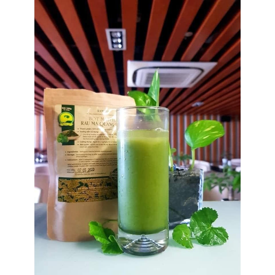 Bột matcha Quảng Thọ, trà rau má, 100% từ lá rau má Organic sấy lạnh giúp đẹp da, thanh nhiệt