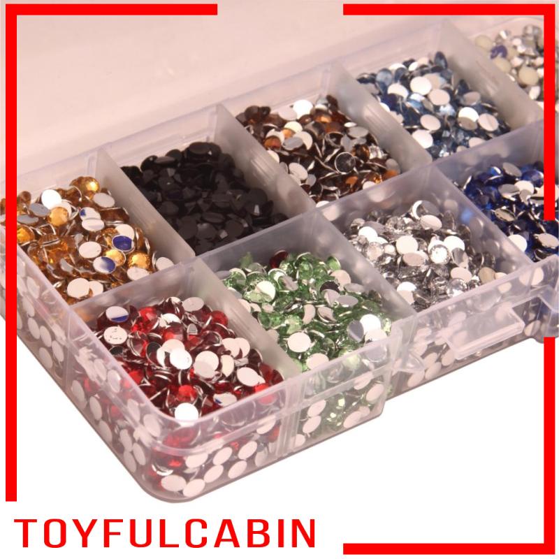 Set 9000 hạt đá giả kim cương dùng để trang trí quần áo/điện thoại