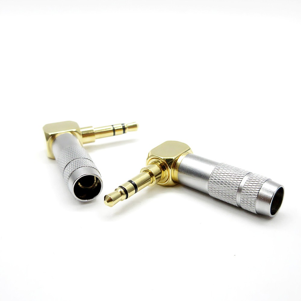 Set 4 đầu cắm tai nghe hình chữ L mạ vàng hàng chất lượng cao