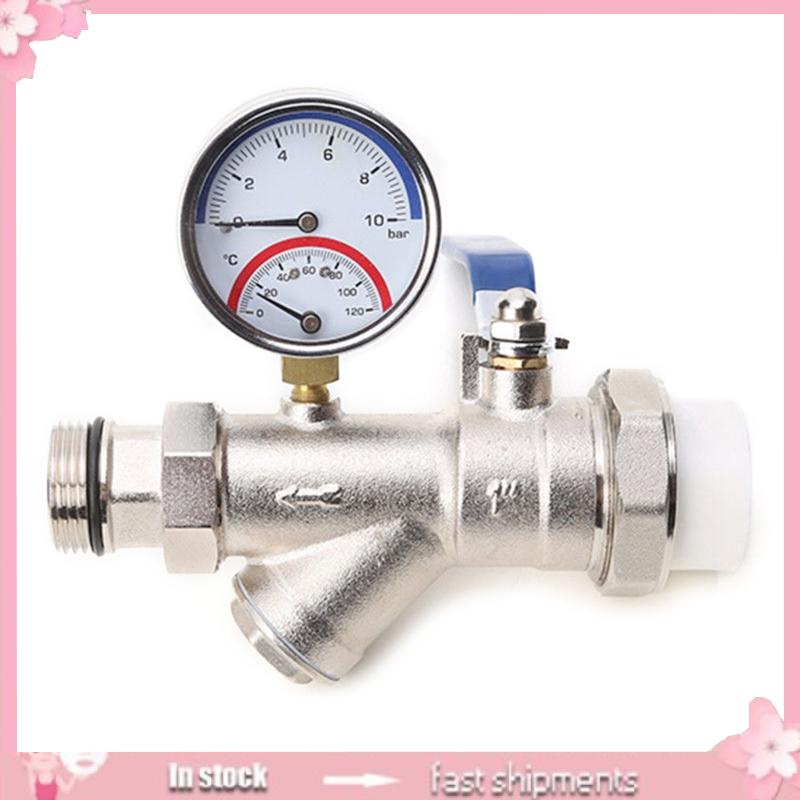 Đồng Hồ Đo Áp Suất Và Nhiệt Kế 2 Trong 1 10 Thanh