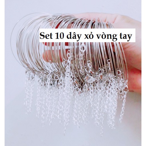 Set 10 Vòng Dây Làm Vòng Tay Có Sẵn Khóa Đầy Đủ