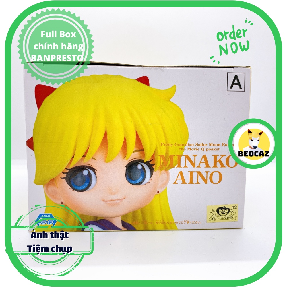 Mô hình Q Posket Sailor Venus Thủy Thủ Sao Kim Minako Aino dễ thương quà tặng Chính Hãng Banpresto Đồ chơi Beocaz