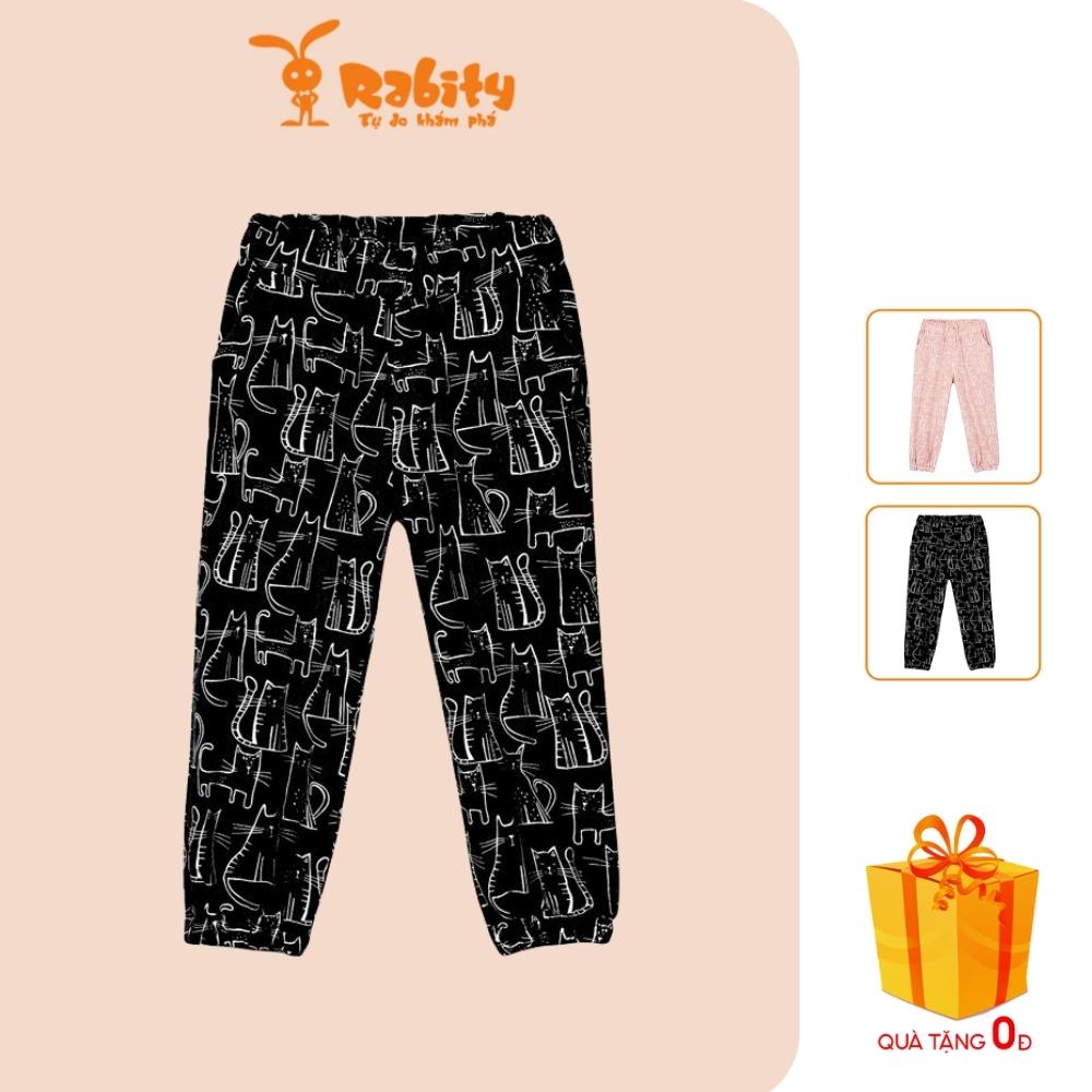 Quần jogger bé gái Rabity thun co giãn thấm hút mồ hôi 90795.90844.91734