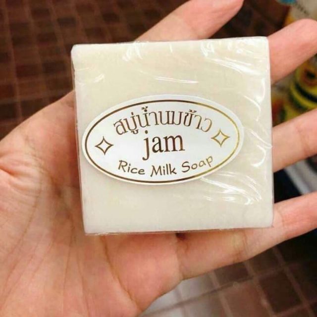 [RẺ VÔ ĐỊCH] Xà phòng trắng da cám gạo Thái Lan Jam Rice Milk Soap