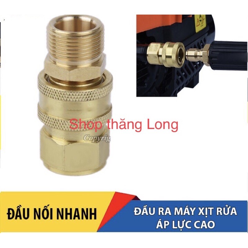 Bộ khớp nối nhanh đầu ra chống soắn dây máy rửa xe áp lực cao bằng đồng