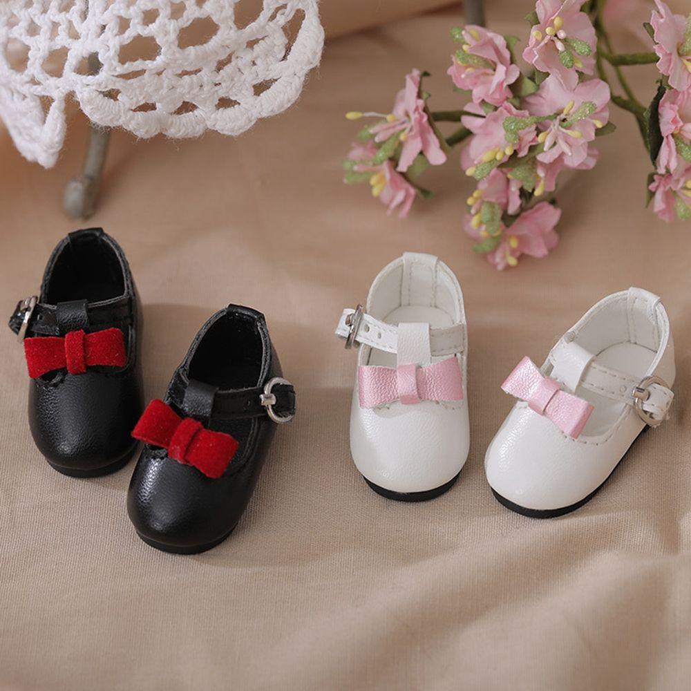 Giày Búp Bê Da PU Phối Vải 4 Kiểu Màu Sắc Cầu Vồng Xinh Xắn Cho Bé