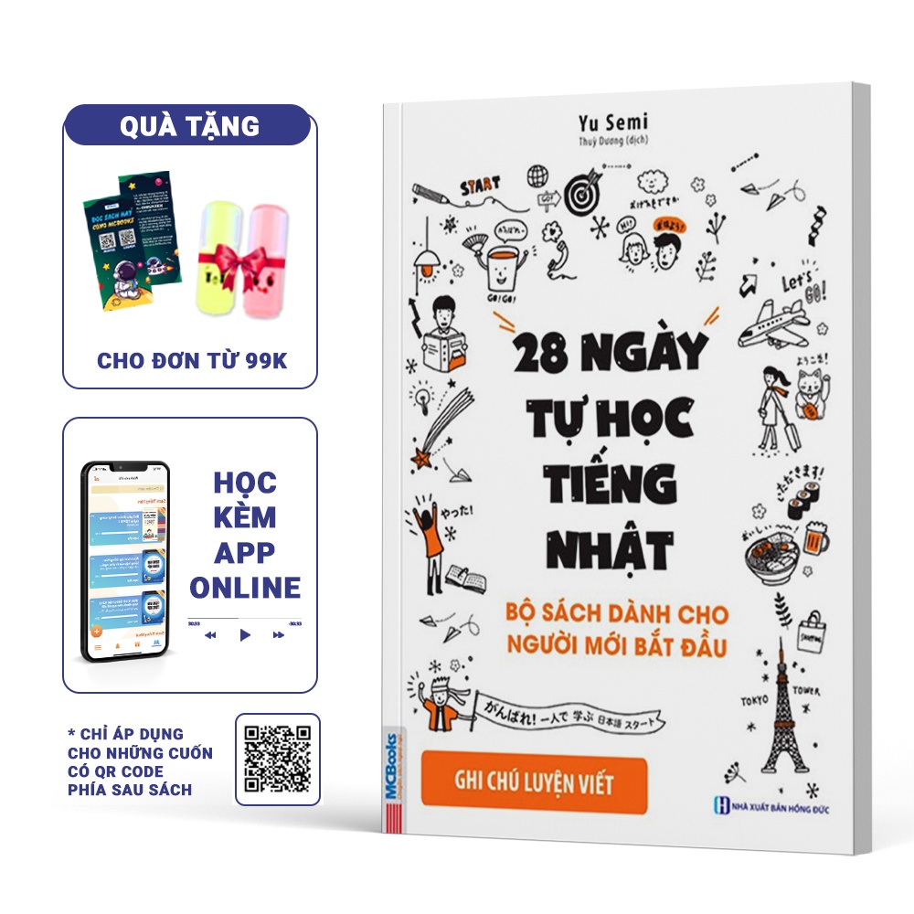 Sách - 28 Ngày Tự Học Tiếng Nhật – Ghi Chú Luyện Viết – Sách Bài Tập