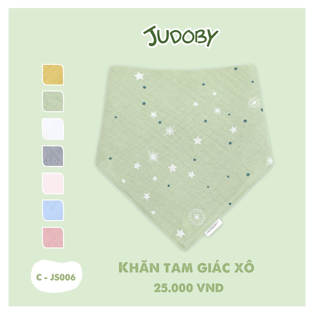 [FREESHIP] Khăn yếm/ khăn tam giác xô 3 lớp họa tiết đáng yêu Judoby/Dokma JS006