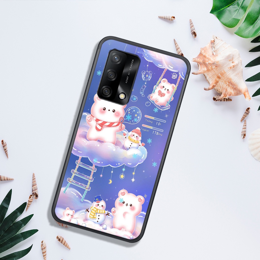 ỐP LƯNG OPPO A74 4G - A74 5G - A95 4G - A95 5G - A94, IN HÌNH GẤU NÂU CHOCOLATE ĐÁNG YÊU.