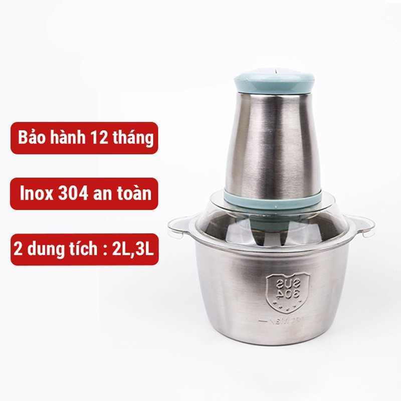 Máy Xay Thịt Loại 2L Và 3L - Máy Xay Thịt Đa Năng, Thực Phẩm, Trái Cây, Tiện Lợi Bảo Hành [6 Tháng]