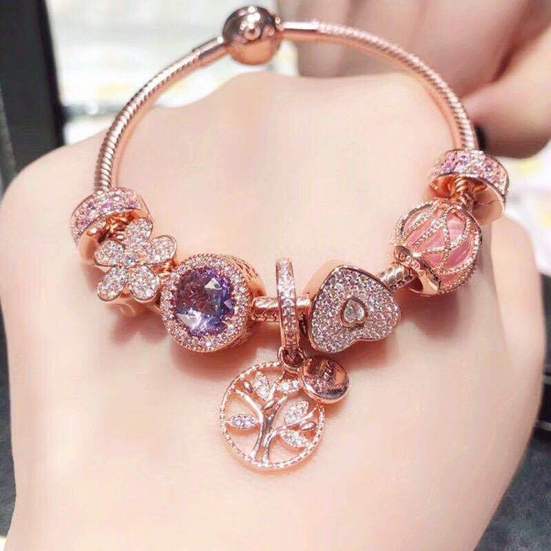 Khuyên Tai Màu Hồng Charm Pandora_Belet _ bangletet _ (Thiết Kế Quyến Rũ) fdd66 Thời Trang Mới