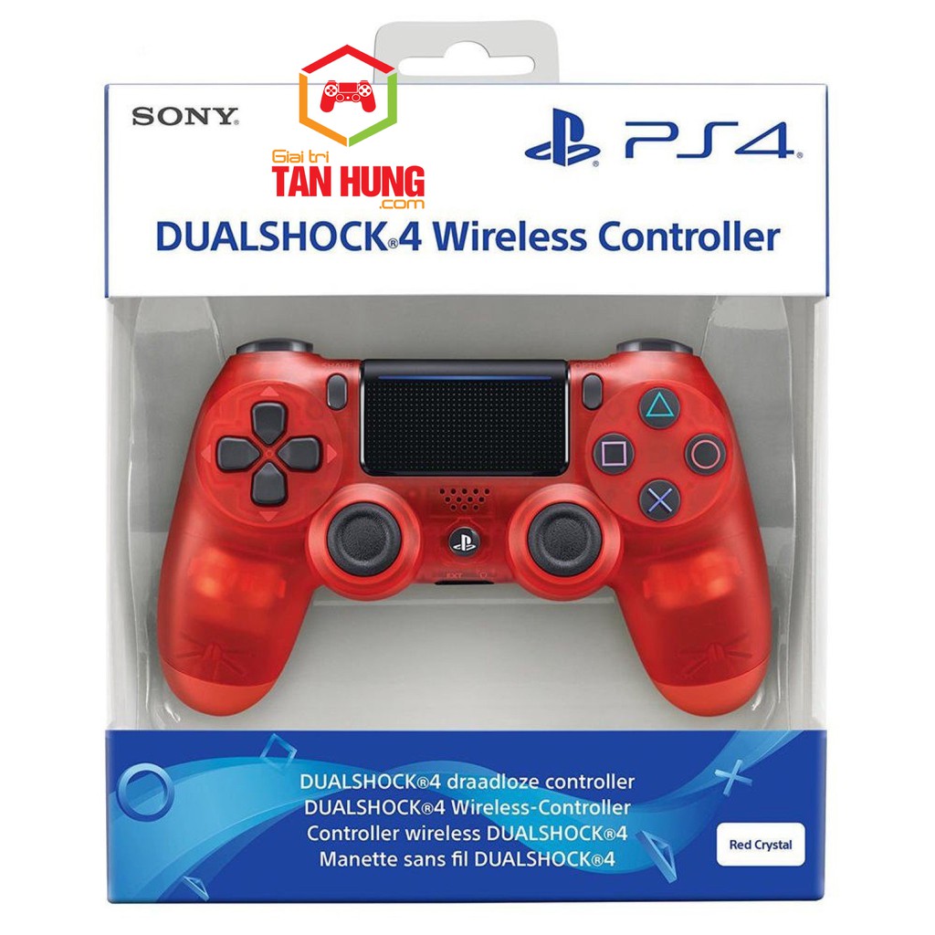 Tay Cầm PS4 Slim Pro DualShock 4 màu Đỏ Trong CH Full Box New Seal 100%