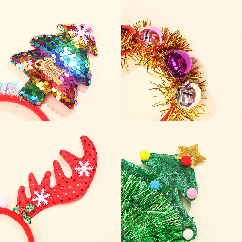 Băng Đô Cài Tóc Hình Ông Già Noel / Người Tuyết Giáng Sinh Xinh Xắn Cho Bé Gái (Có Thể Tùy Chỉnh)