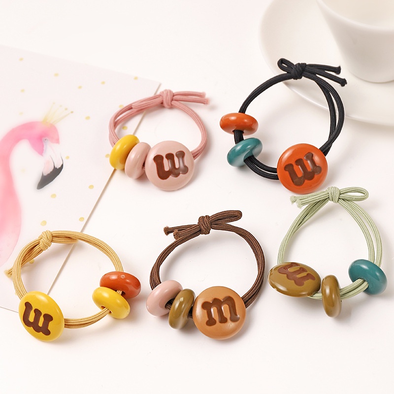 Dây cột tóc chữ M hình tròn thời trang phong cách hàn quốc giá rẻ CT09