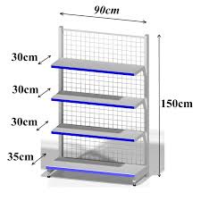 Bộ mâm tầng Dài 120cm để thêm tầng cho kệ siêu thị dài 120cm ( bao gồm mâm tầng và 2 tay đỡ )