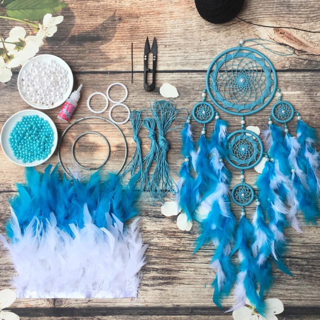 Full bộ nguyên liệu làm Dreamcatcher ( ảnh thật )