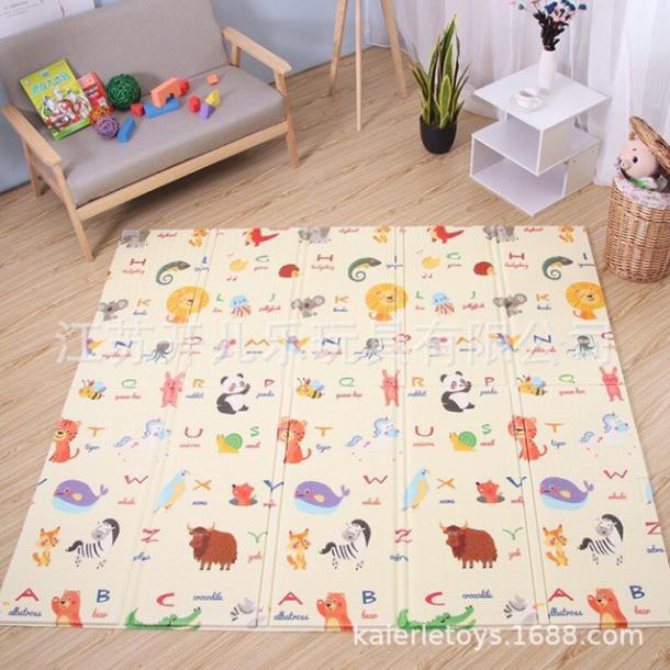 1m8*2m Thảm xốp trải sàn gấp gọn hình con vật vân nổi cho bé yêu