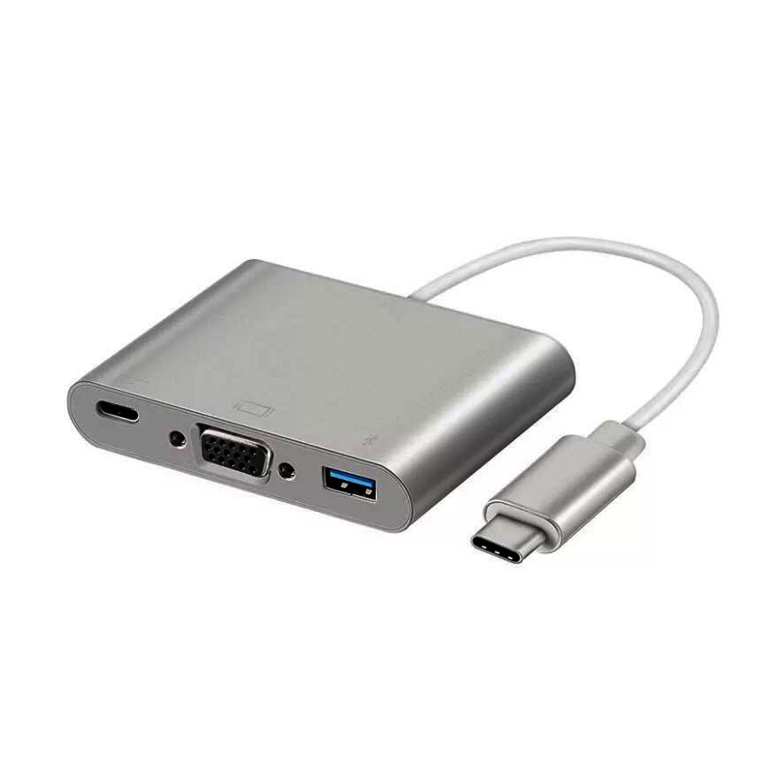 Cáp Chuyển Tin Hiệu USB Type C Sang VGA kèm USB 3.0 Full HD 4k