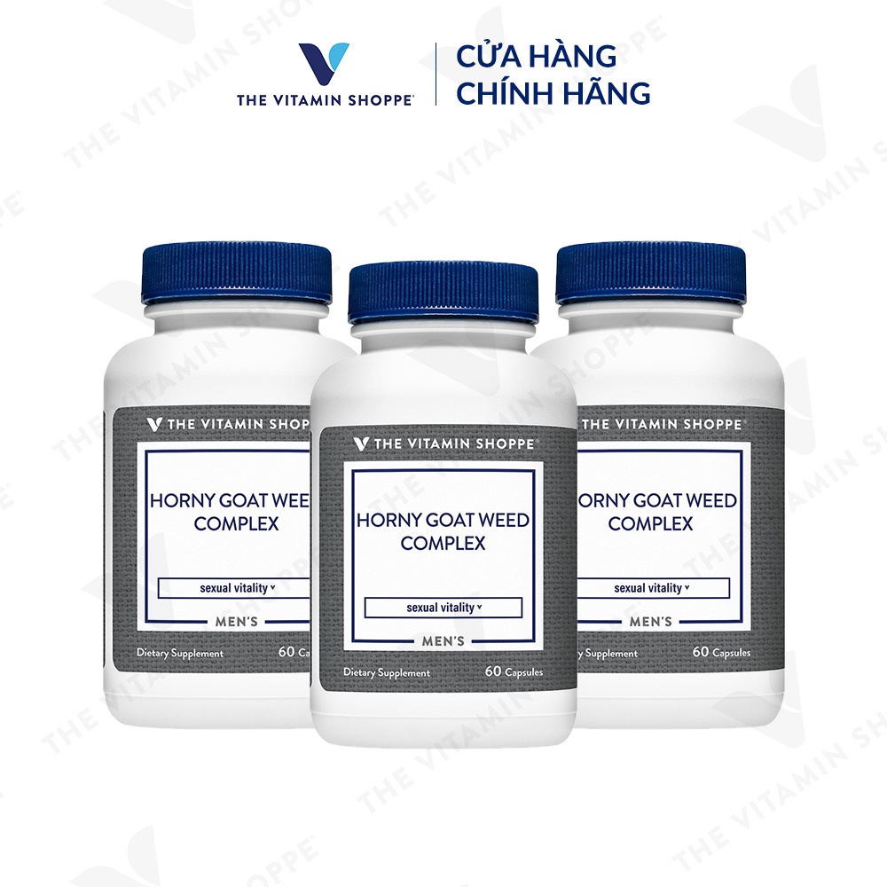 Viên uống tăng cường sinh lý nam giới THE VITAMIN SHOPPE Horny Goat Weed Complex 60 viên