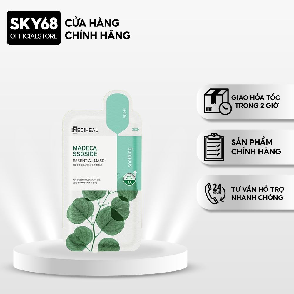 Mặt Nạ Giấy Làm Dịu Da Mediheal Madeca Ssoside Essential Mask 24ml
