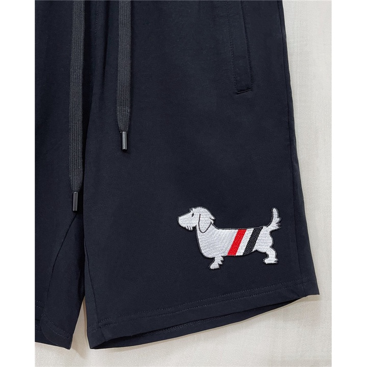 Quần đùi vải cotton thêu hình chú cún thời trang mùa hè cá tính cho nam size s-4xl